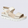 Sandales Mephisto, Sandales agréable femme en cuir sable clair Sandales Mephisto, Sandales agréable femme en cuir sable clair