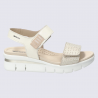 Sandales Mephisto, Sandales agréable femme en cuir sable clair Sandales Mephisto, Sandales agréable femme en cuir sable clair