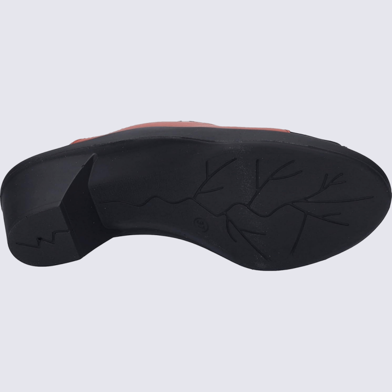 Mules Josef Seibel, Mules avec soutien plantaire chic pour femme cuir rouge