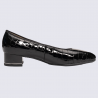 Escarpins ARA, Escarpins vernis noirs effet croco femme à talon carré confortable en cuir brillant Escarpins ARA, Escarpins vernis noirs effet croco femme à talon carré confortable en cuir brillant