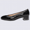 Escarpins ARA, Escarpins vernis noirs effet croco femme à talon carré confortable en cuir brillant Escarpins ARA, Escarpins vernis noirs effet croco femme à talon carré confortable en cuir brillant