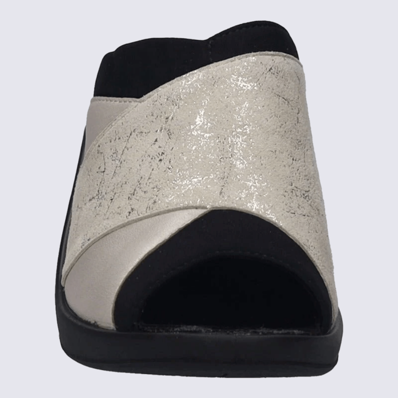 Mules Josef Seibel, Mules ouvertes à talon décroché femme cuir beige