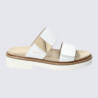 Mule Mephisto, Mule élégante et confort souple pour femme en cuir blanc Mule Mephisto, Mule élégante et confort souple pour femme en cuir blanc