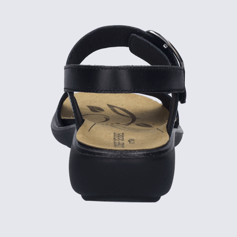 Sandales Josef Seibel, Sandales bride boucle femme en cuir lisse basalt