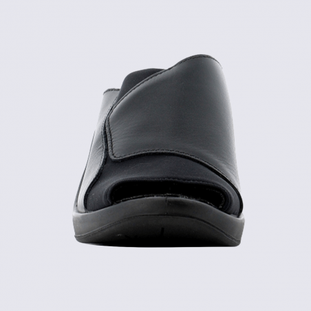 Mules Josef Seibel, Mules avec soutien plantaire chic pour femme cuir noir Mules Josef Seibel, Mules avec soutien plantaire chic pour femme cuir noir
