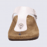 Sandales Rohde, Sandales élégantes tongs effet python semelle confort cuir blanc Sandales Rohde, Sandales élégantes tongs effet python semelle confort cuir blanc