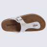 Sandales Rohde, Sandales élégantes tongs effet python semelle confort cuir blanc Sandales Rohde, Sandales élégantes tongs effet python semelle confort cuir blanc