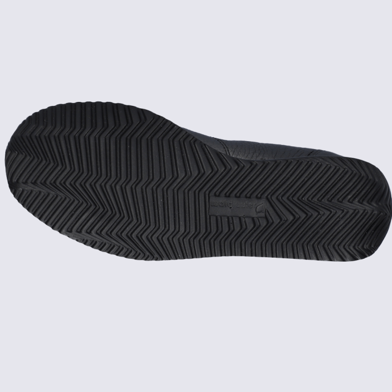 Baskets Waldläufer, sneakers confort femme en cuir de cerf noir