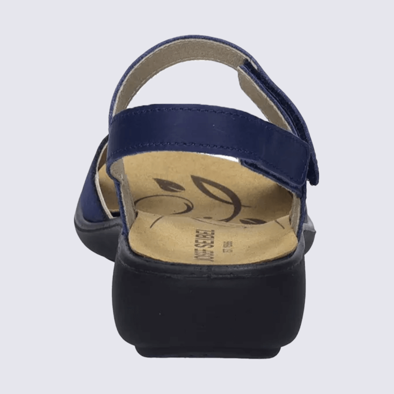 Nu-pieds Josef Seibel, nu-pieds confort et chic femme à velcro en cuir ocean