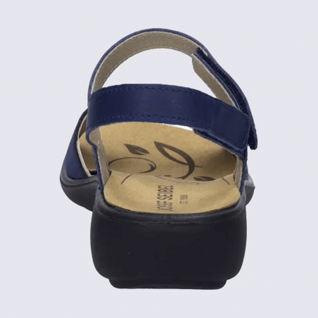 Nu-pieds Josef Seibel, nu-pieds confort et chic femme à velcro en cuir ocean Nu-pieds Josef Seibel, nu-pieds confort et chic femme à velcro en cuir ocean