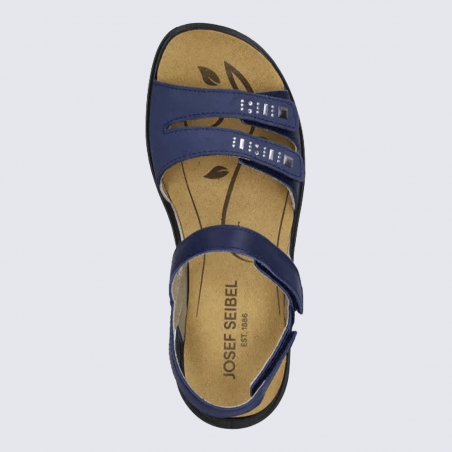 Nu-pieds Josef Seibel, nu-pieds confort et chic femme à velcro en cuir ocean Nu-pieds Josef Seibel, nu-pieds confort et chic femme à velcro en cuir ocean