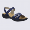 Nu-pieds Josef Seibel, nu-pieds confort et chic femme à velcro en cuir ocean Nu-pieds Josef Seibel, nu-pieds confort et chic femme à velcro en cuir ocean
