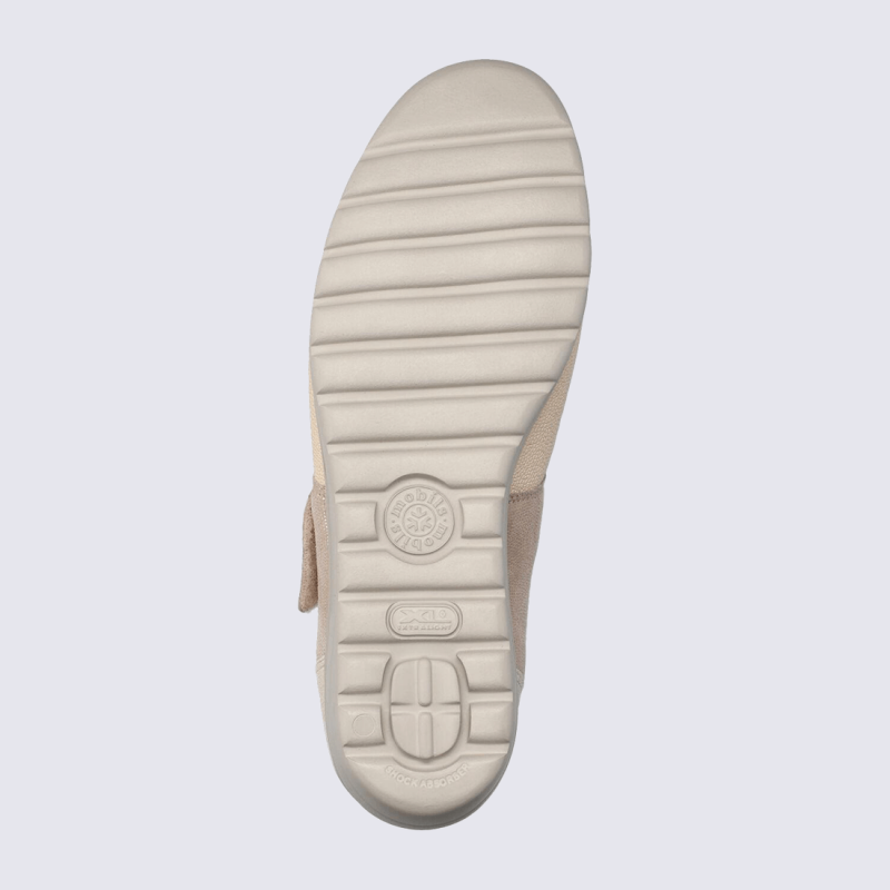 Ballerines Mobils, ballerines à talons chic femme en cuir sable clair