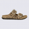 Mules Rohde, mules à boucles moderne femme en cuir nubuck imprimé léopard Mules Rohde, mules à boucles moderne femme en cuir nubuck imprimé léopard