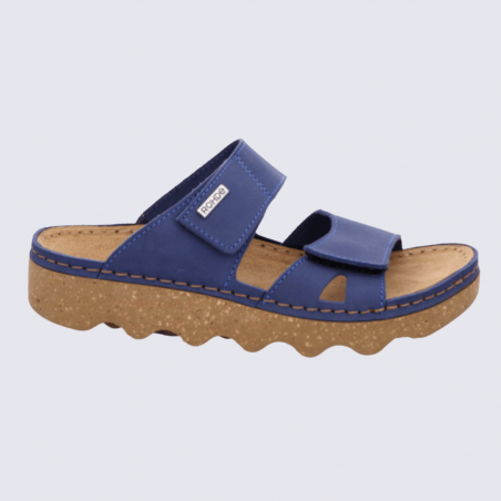 Mules Rohde, Mules moderne semelle crantée femme en cuir pétrole Mules Rohde, Mules moderne semelle crantée femme en cuir pétrole