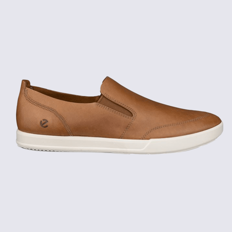 Chausures ECCO, chausures slip-on pratique et moderne homme en cuir camel