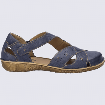 Sandales Rosalie Josef Seibel, Sandales élégantes femme cuir perforé marine