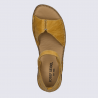 Mules Josef Seibel, Mules a bride cheville velcro chic et confort femmes en cuir ambre