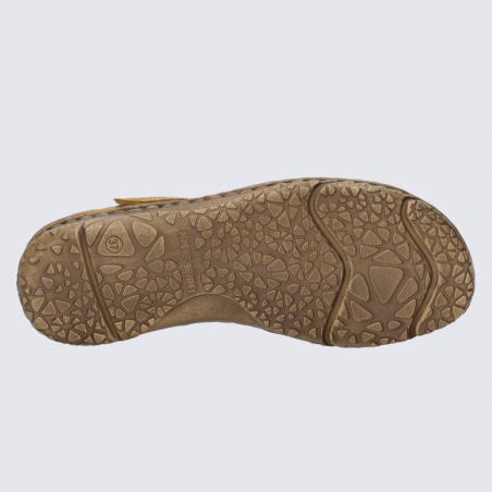 Mules Josef Seibel, Mules a bride cheville velcro chic et confort femmes en cuir ambre
