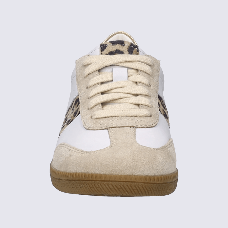 Chaussures Josef Seibel, Chaussures a la mode design léopard femmes en cuir beige multi