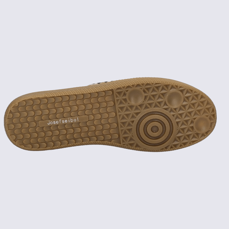 Chaussures Josef Seibel, Chaussures a la mode design léopard femmes en cuir beige multi