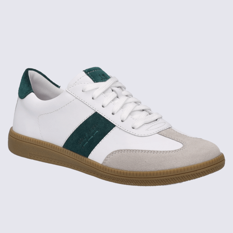 Sneaker Josef Seibel, Sneaker tendance laçage classique femme en cuir blanc ébène