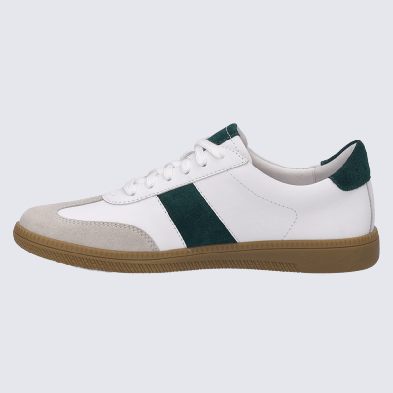 Sneaker Josef Seibel, Sneaker tendance laçage classique femme en cuir blanc ébène