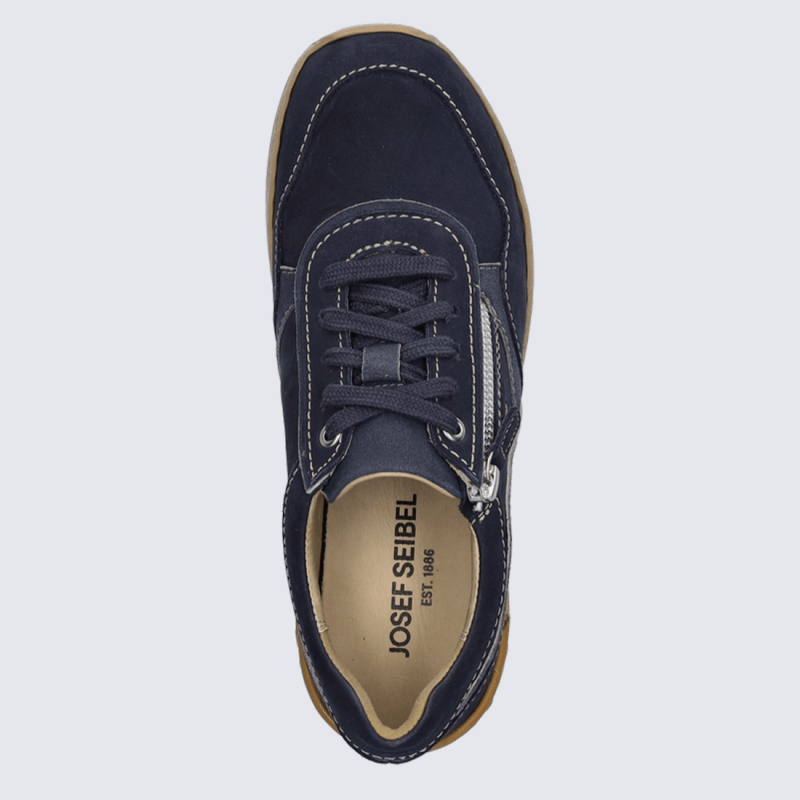 Baskets Josef Seibel, baskets style sportif femme en nubuck océan requin