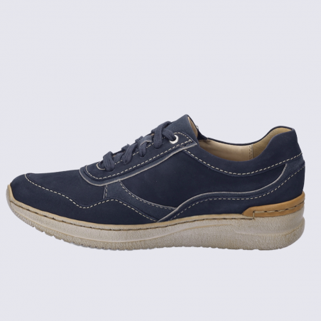 Baskets Josef Seibel, baskets style sportif femme en nubuck océan requin