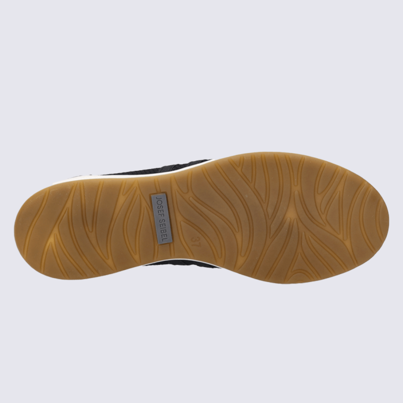 Ballerines Josef, Ballerines chic et confort femme en cuir et textile noir