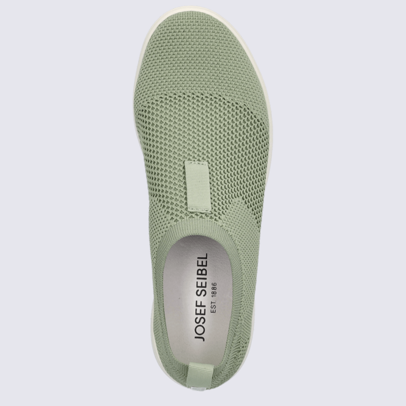 Chaussures Josef Seibel, Chaussures basses femme en textile menthe