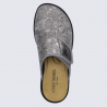 Mules Josef Seibel, Mules tendance fermeture Velcro femme en cuir/textile gris clair Mules Josef Seibel, Mules tendance fermeture Velcro femme en cuir/textile gris clair