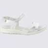 Sandales Ecco, sandales moderne et sportives femme en cuir blanc argent Sandales Ecco, sandales moderne et sportives femme en cuir blanc argent
