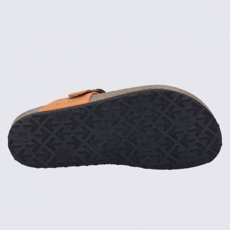 Tongues Josef Seibel, Tongues sobre est classe femme cuir orange Tongues Josef Seibel, Tongues sobre est classe femme cuir orange