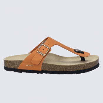 Tongues Josef Seibel, Tongues sobre est classe femme cuir orange