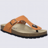 Tongues Josef Seibel, Tongues sobre est classe femme cuir orange Tongues Josef Seibel, Tongues sobre est classe femme cuir orange