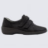 Baskets Waldlaufer, baskets confortables motif rayure femme en cuir nubuck noir Baskets Waldlaufer, baskets confortables motif rayure femme en cuir nubuck noir