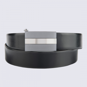 Ceinture Bernd Götz, ceinture élégante effet mat homme en cuir noir