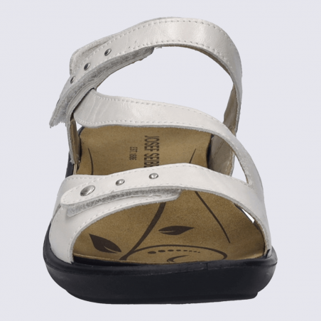 Sandales Josef Seibel, sandales velcro femme en cuir blanc Sandales Josef Seibel, sandales velcro femme en cuir blanc