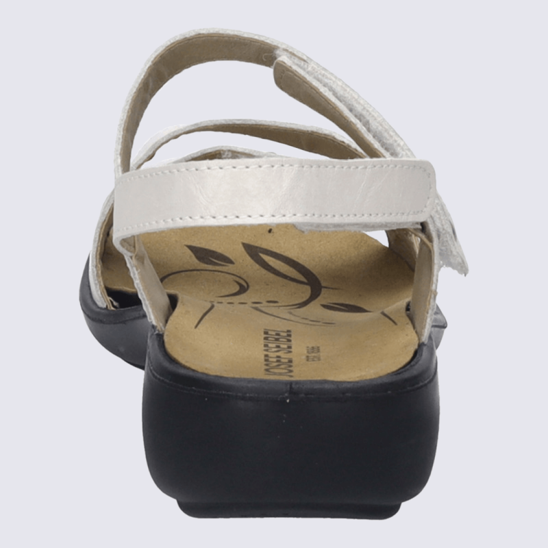 Sandales Josef Seibel, sandales velcro femme en cuir blanc