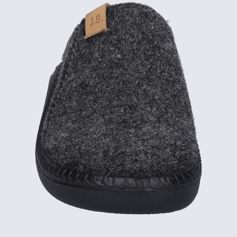 Mules Josef Seibel, mules agréables et raffinées femme en textile anthracite