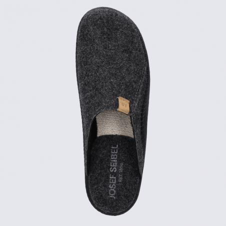 Mules Josef Seibel, mules agréables et raffinées femme en textile anthracite Mules Josef Seibel, mules agréables et raffinées femme en textile anthracite