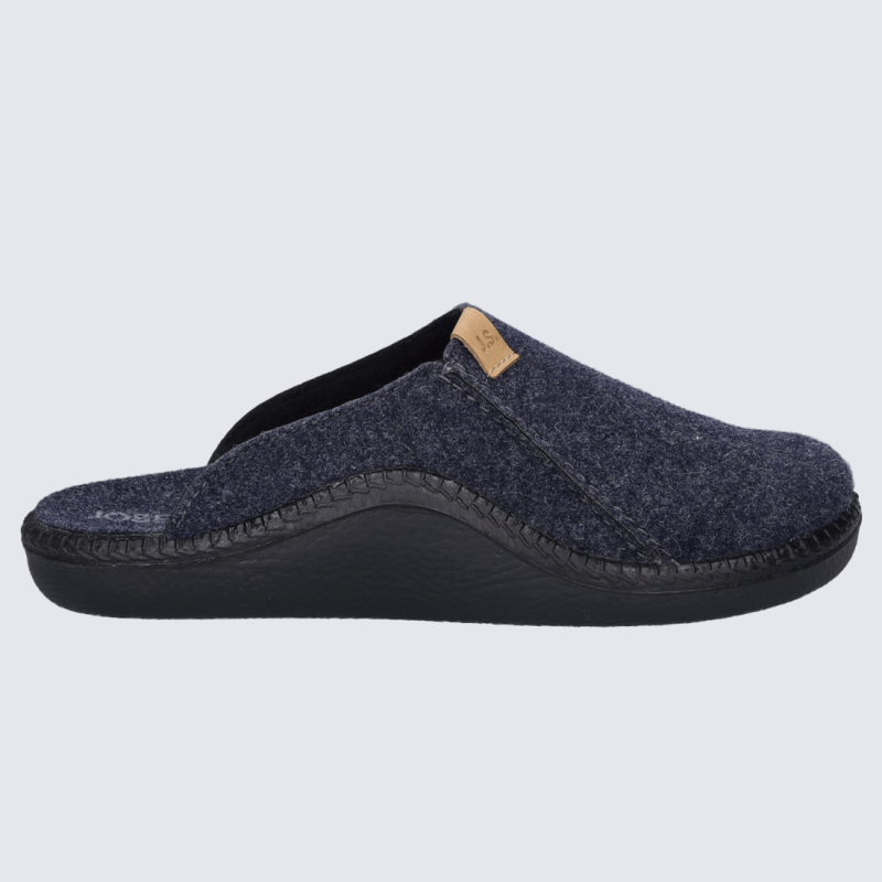 Mules Josef Seibel, mules agréables et solide homme en feutre bleu marine