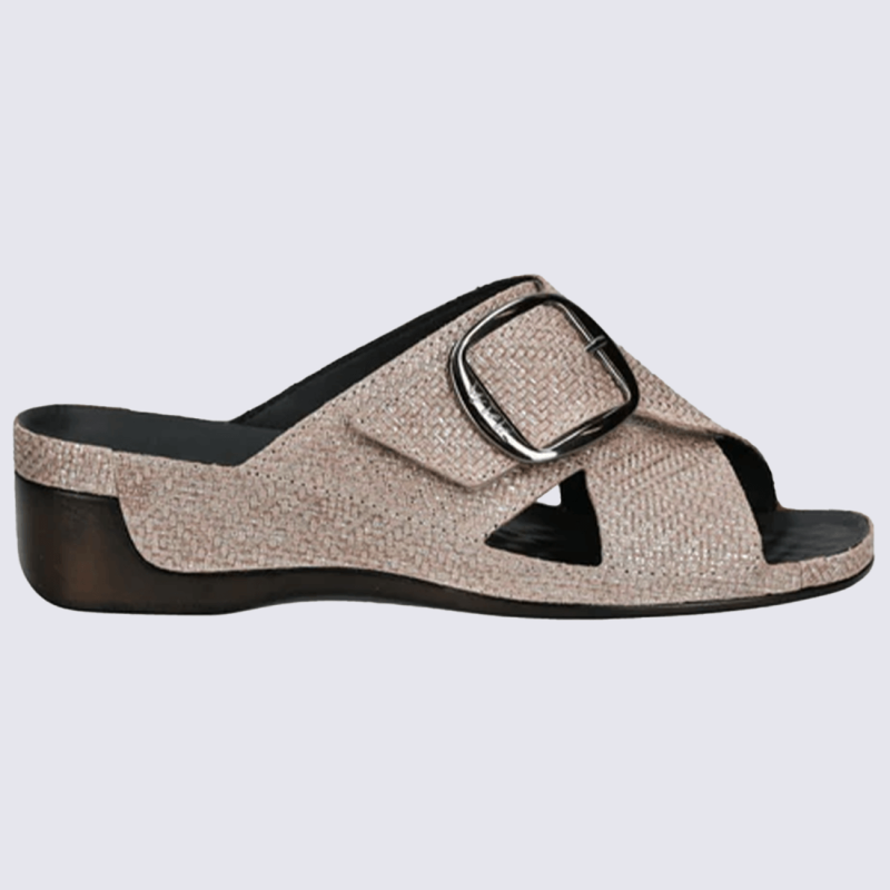 Mules Vital, mules élégantes et moderne femme en cuir rose