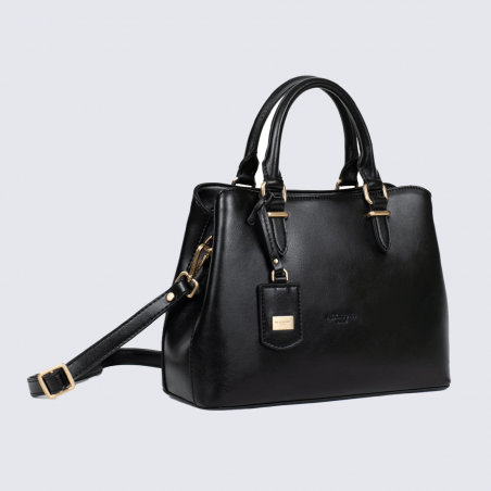 Sac à main Hexagona, Sac à main moderne et tendance femme en textile noir Sac à main Hexagona, Sac à main moderne et tendance femme en textile noir