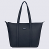 Sac cabas Hexagona, Sac à main simple et classe femme en textile bleu nuit Sac cabas Hexagona, Sac à main simple et classe femme en textile bleu nuit