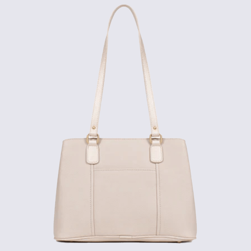 Sac à main Hexagona, Sac à main moderne et élégant femme en textile gris doré