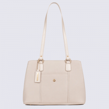 Sac à main Hexagona, Sac à main moderne et élégant femme en textile gris doré