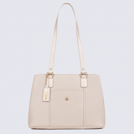 Sac à main Hexagona, Sac à main moderne et élégant femme en textile gris doré