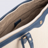 Sac cabas Hexagona, Sac à main d'été femme en textile beige marine Sac cabas Hexagona, Sac à main d'été femme en textile beige marine